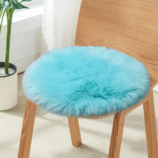 Galette de chaise fausse fourrure (diam 35cm et 45cm) Galette de chaise fausse fourrure (diam 35cm et 45cm) 2