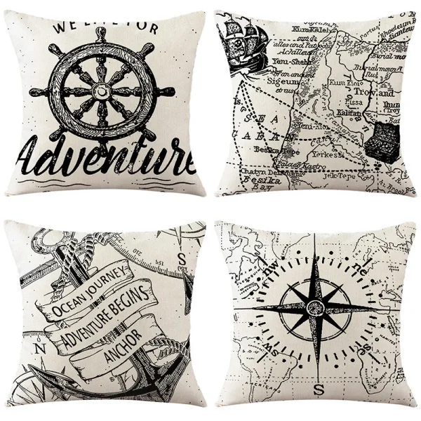 Housse de coussin aventuriers 1