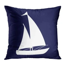 Housse de coussin marin rose des vents ambiance nautique bleu et blanc Housse de coussin marin rose des vents ambiance nautique bleu et blanc 6