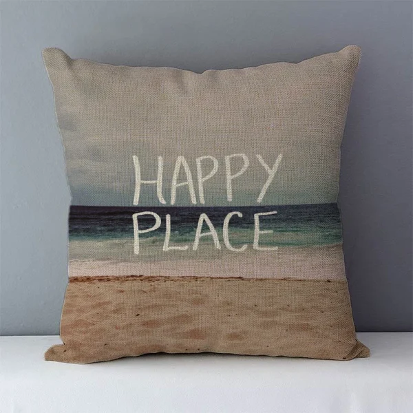 Housse de coussin happy place 7