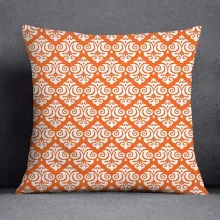 Housse de coussin Scandinave tons corail avec des motifs géométriques Housse de coussin Scandinave tons corail avec des motifs géométriques 2