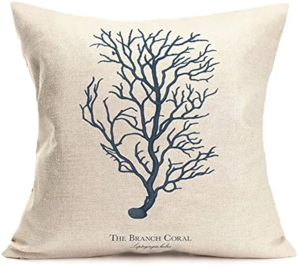 Housse de coussin marine bleue 3