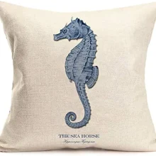 Housse de coussin marine bleue 2