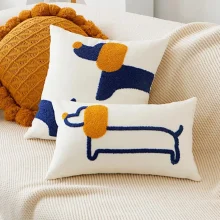 Housse de coussin broderie motif chien My Dogs Housse de coussin broderie motif chien My Dogs 3