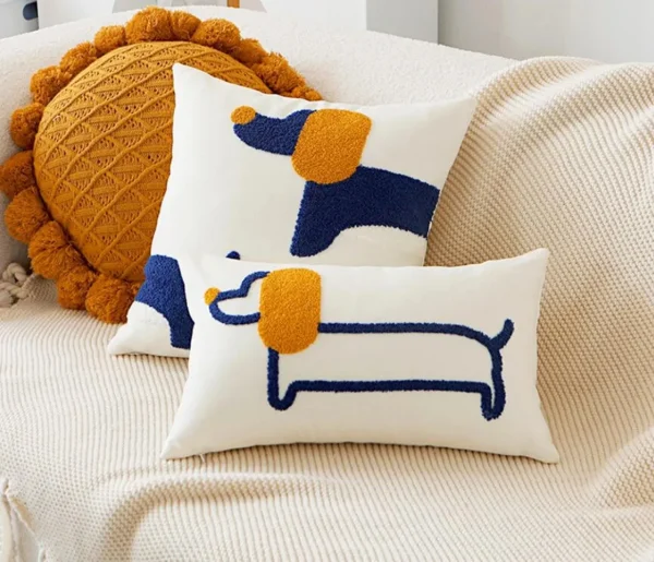 Housse de coussin broderie motif chien My Dogs Housse de coussin broderie motif chien My Dogs 3