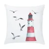 Housse de coussin marin phare mouettes montgolfières et voile 5