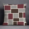 Housse de coussin moderne quatre couleurs classique géométrique 8