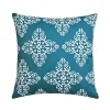 Housse de coussin jardin et terrasse imperméable mosaïque bleu et orange 7