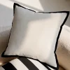 Housse de coussin broderie collection sable savane 24