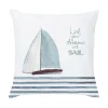 Housse de coussin marin phare mouettes montgolfières et voile 16