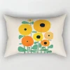 Housse de coussin moderne designs colorés abstraits fleurs et motifs géométriques 17