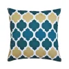 Housse de coussin jardin et terrasse imperméable mosaïque bleu et orange 6