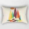 Housse de coussin moderne designs colorés abstraits fleurs et motifs géométriques 32