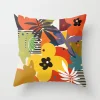 Housse de coussin moderne géométrique motif coloré plante et forme abstraite 8