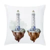 Housse de coussin marin phare mouettes montgolfières et voile 7