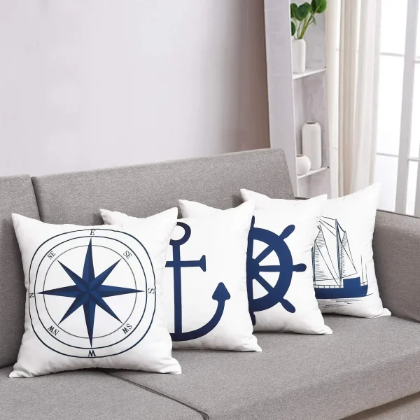 Housse de coussin navigation Mer Housse de coussin navigation Mer 1