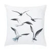 Housse de coussin marin phare mouettes montgolfières et voile 15