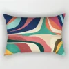 Housse de coussin moderne designs colorés abstraits fleurs et motifs géométriques 19