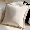 Housse de coussin broderie collection sable savane 26