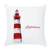 Housse de coussin marin phare mouettes montgolfières et voile 9