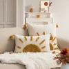 Housse de coussin broderie soleil levant 1