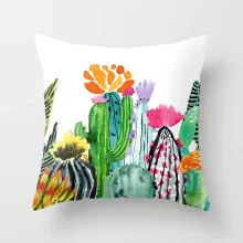 Housse de coussin nature le paradis de cactus Housse de coussin nature le paradis de cactus