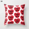 Housse de coussin love élégante fruit rouge et coeur d'amour 5