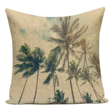 Housse de coussin retro tropicale plage de surf et cocotier Housse de coussin retro tropicale plage de surf et cocotier 2