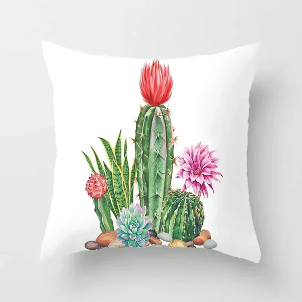 Housse de coussin nature le paradis de cactus Housse de coussin nature le paradis de cactus