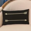 Housse de coussin scandinave noire avec motif de flèches 12