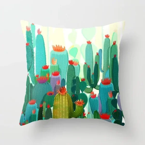Housse de coussin nature le paradis de cactus Housse de coussin nature le paradis de cactus