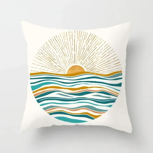 Housses de coussin modernes graphique sunset beach 3