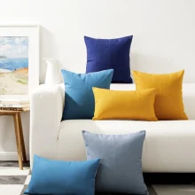 Housse de coussin moderne jute de couleur multi-tailles Housse de coussin moderne jute de couleur multi-tailles 2