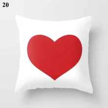 Housse de coussin love élégante fruit rouge et coeur d’amour Housse de coussin love élégante fruit rouge et coeur d'amour 15