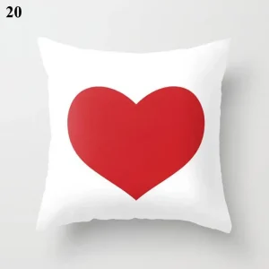 Housse de coussin love élégante fruit rouge et coeur d'amour 15