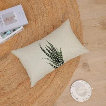 Housse de coussin nature plante grasse et feuille tropicale Housse de coussin nature plante grasse et feuille tropicale 5