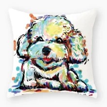 Housse de coussin animaux dessin de chien Housse de coussin animaux dessin de chien