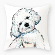 Housse de coussin animaux dessin de chien Housse de coussin animaux dessin de chien