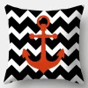 Housse de coussin marin ancre marine baleine et gouvernail 5