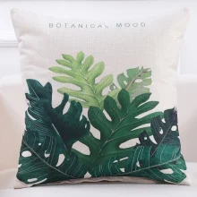 Housse de coussin nature tropicale bleu Housse de coussin nature tropicale bleu