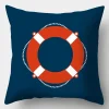 Housse de coussin marin ancre marine baleine et gouvernail 9