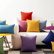 Housse de coussin moderne jute de couleur multi-tailles Housse de coussin moderne jute de couleur multi-tailles 1