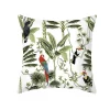 Housse de coussin nature animaux de la savane palmiers et feuillage exotique 2