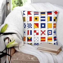 Housse de coussin mosaïque et alphabet des drapeaux du monde Housse de coussin mosaïque et alphabet des drapeaux du monde 2