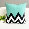 Housse de coussin nordique scandinave cerf turquoise et ligne géométrique 14