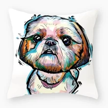 Housse de coussin animaux dessin de chien Housse de coussin animaux dessin de chien