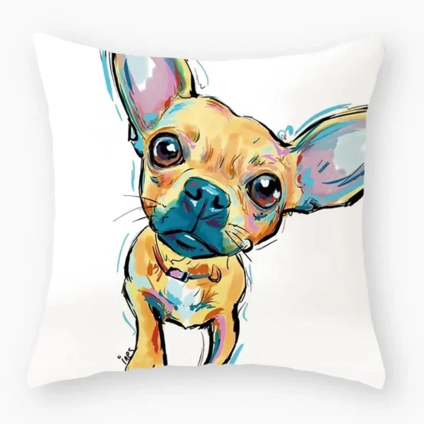 Housse de coussin animaux dessin de chien Housse de coussin animaux dessin de chien