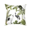 Housse de coussin nature animaux de la savane palmiers et feuillage exotique 8