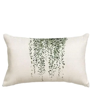 Housse de coussin nature plante grasse et feuille tropicale 7