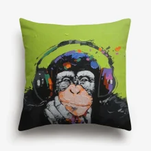 Housse de coussin moderne pop art gorille graphique 5